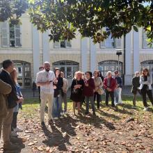 Un momento del discorso di ringraziamento di Gianni Beninati 