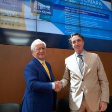 Il presidente della Fondazione CRAL Mariano e il rettore Rizzi