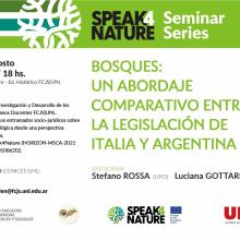 Locandina del convegno Speak4Nature del 20 agosto