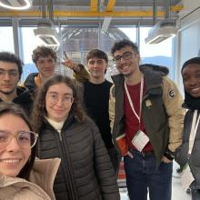 Le studentesse e gli studenti nel Centro Visitatori