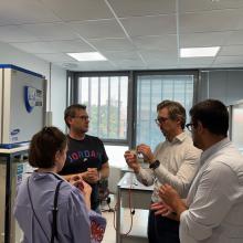Il Prof. Ronga e il Prof. Cochis con i fellows al CAAD (da sinistra a destra: Dr. Scaini, Cochis, Heß, Coehlo Leal)