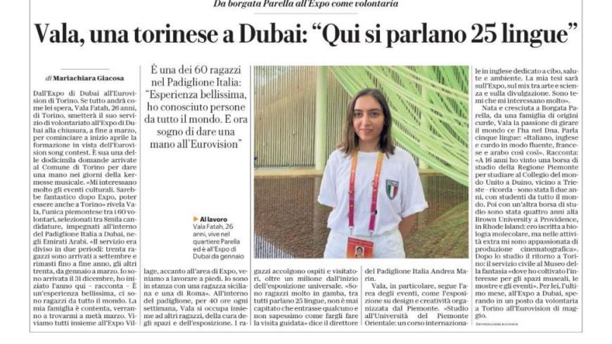 Una studentessa UPO all’Expo di Dubai