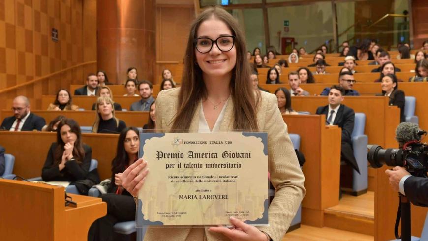 Maria Larovere ottiene in Premio America Giovani