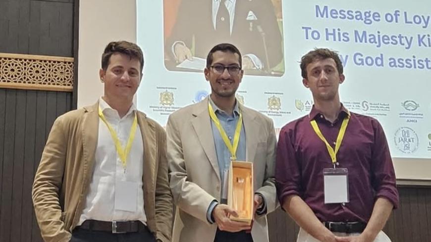 Da sinistra a destra: Vincenzo Disca, Yassine Jaouhari e Giacomo Pedron